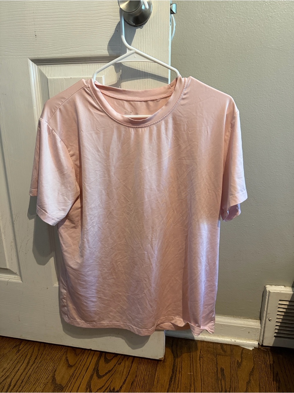 Women's Light Pink Short Sleeve Crew Neck Tee